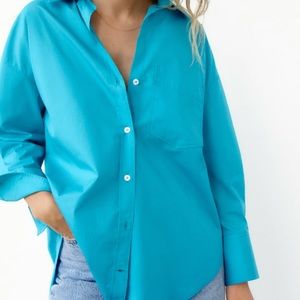 Zara Blue Button Down Shirt